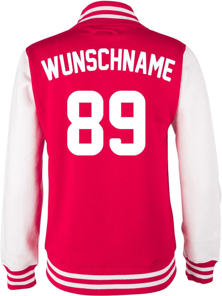 EZYshirt® Damen Herren Kinder College Jacke Athletic mit Wunschnamen und Wunschnummer | Baseball Jac