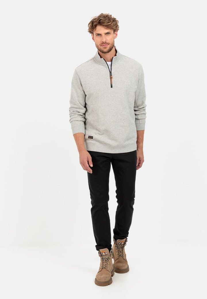 camel active Herren Pullover M Warm Light Grey Mela, M Warm Light Grey Mela