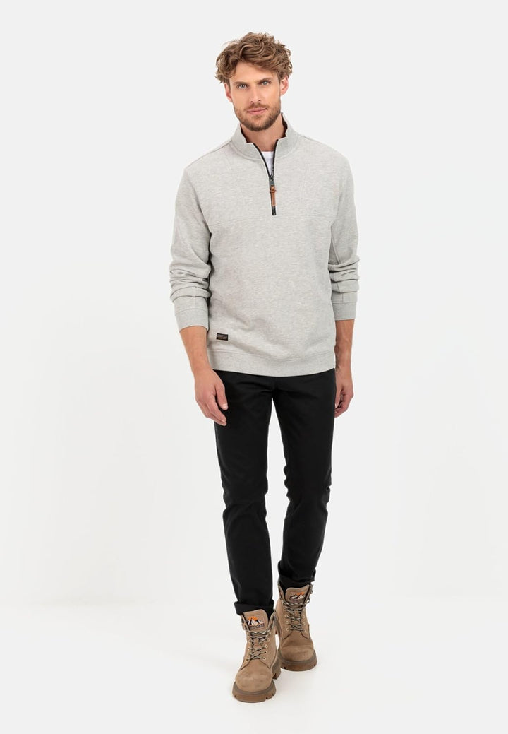 camel active Herren Pullover M Warm Light Grey Mela, M Warm Light Grey Mela