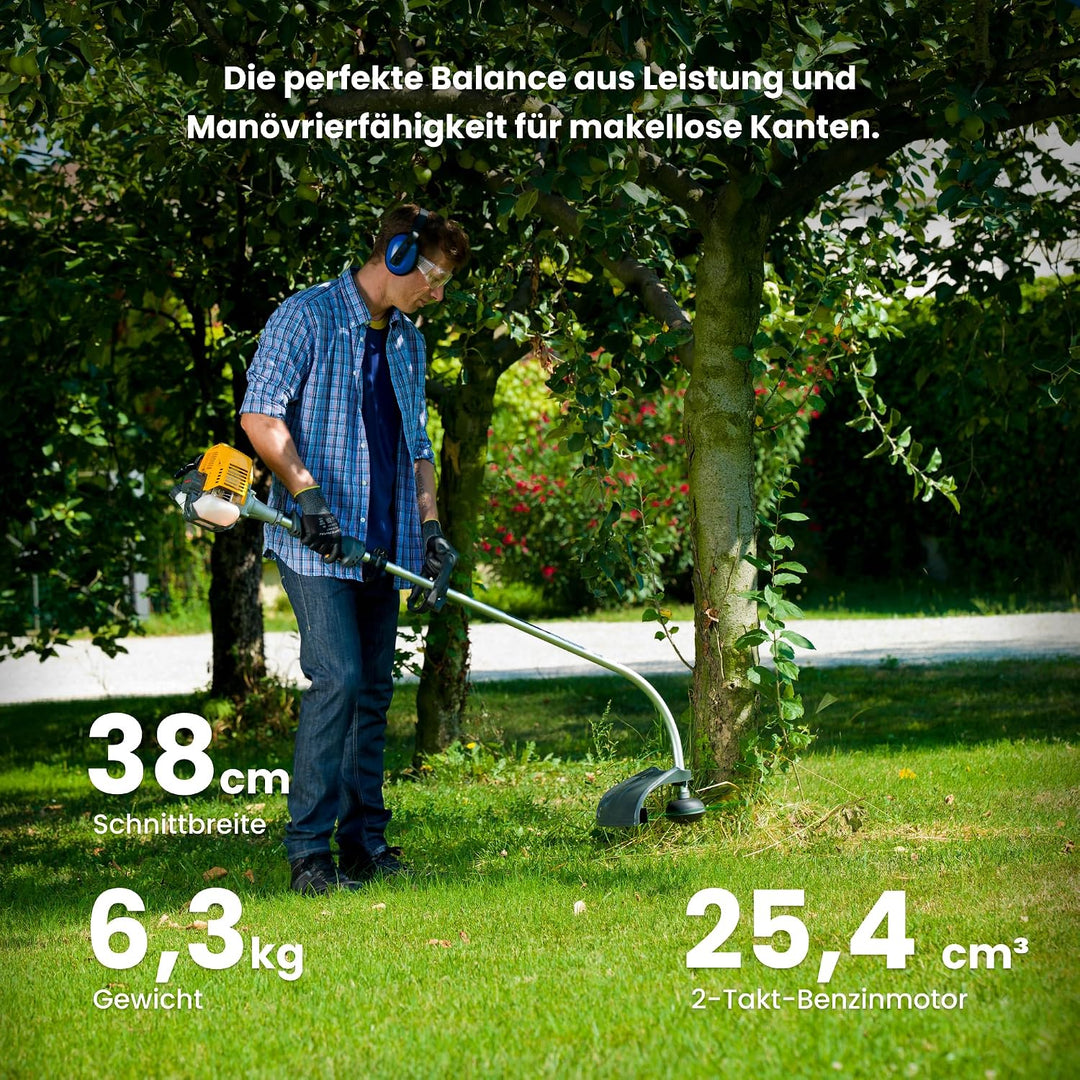 STIGA Benzin Motorsense GT 330 A (700 W), Schnittbreite 38cm, Doppelfaden-Trimmerkopf mit Tap&Go-Tec