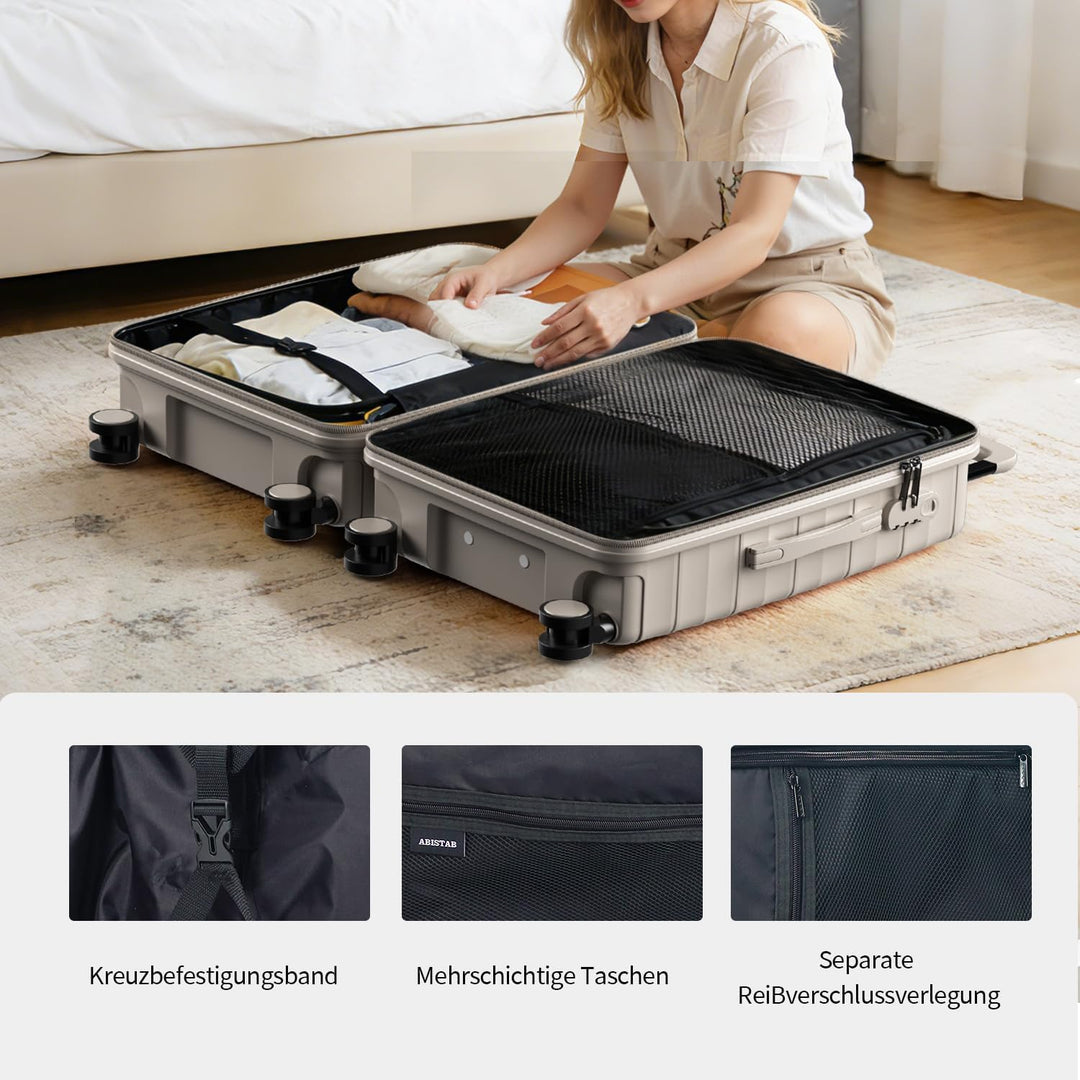 Hartschalenkoffer Mittelgross 68x43x25cm - Leicht Koffer & Trolleys aus PP - Mariner Reisekoffer mit