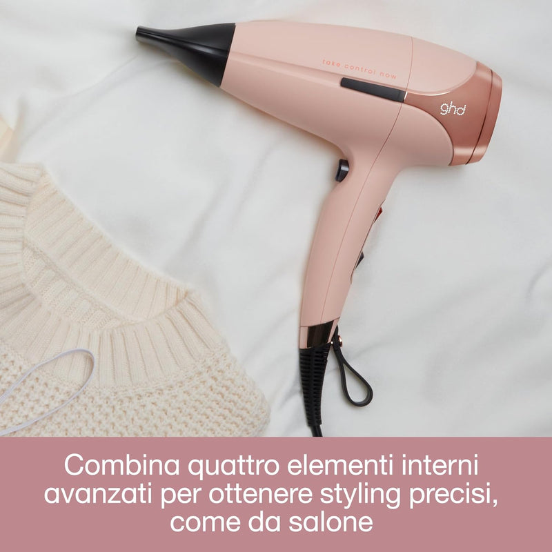 ghd helios Pink Peach Haartrockner, professioneller Haartrockner mit bürstenlosem Motor und Ionen Te