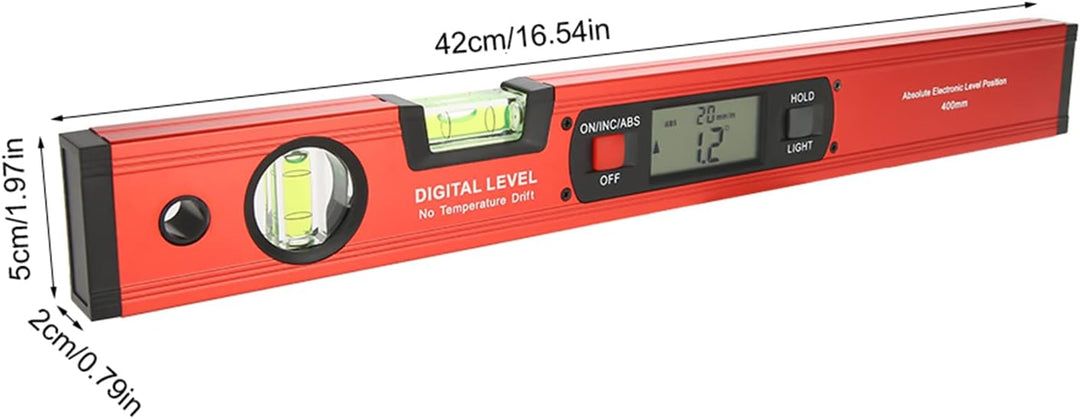 Professional Digitaler Neigungssensor, 360 ° Winkel Digitaler Wasserwaage mit LCD-Display Digitaler