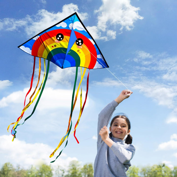 HONBO Children's Kite Large Delta Kites for Children and Adults for Beach Trip Outdoor Games, Perfec