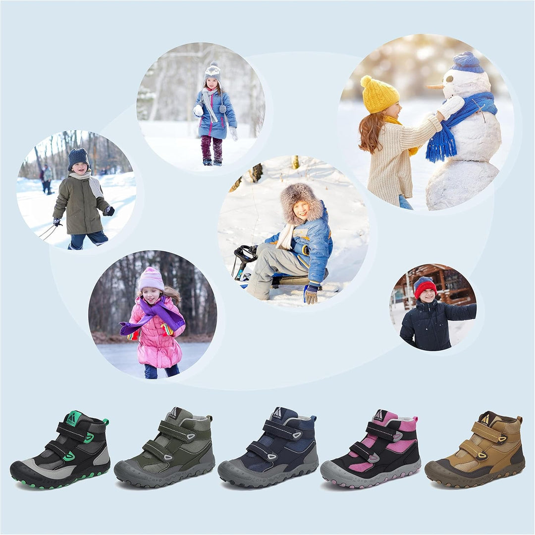 Mishansha Kinder Wanderschuhe rutschfest Leicht Trekking Wanderstiefel für Jungen Mädchen Gr.24-38 K