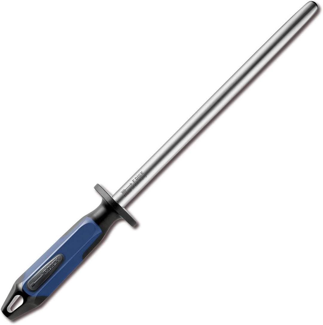 Wetzstahl Messerschärfer poliert 25 cm oval Grifffarbe schwarz-blau 2-Komponenten-Griff Friedr. Dick
