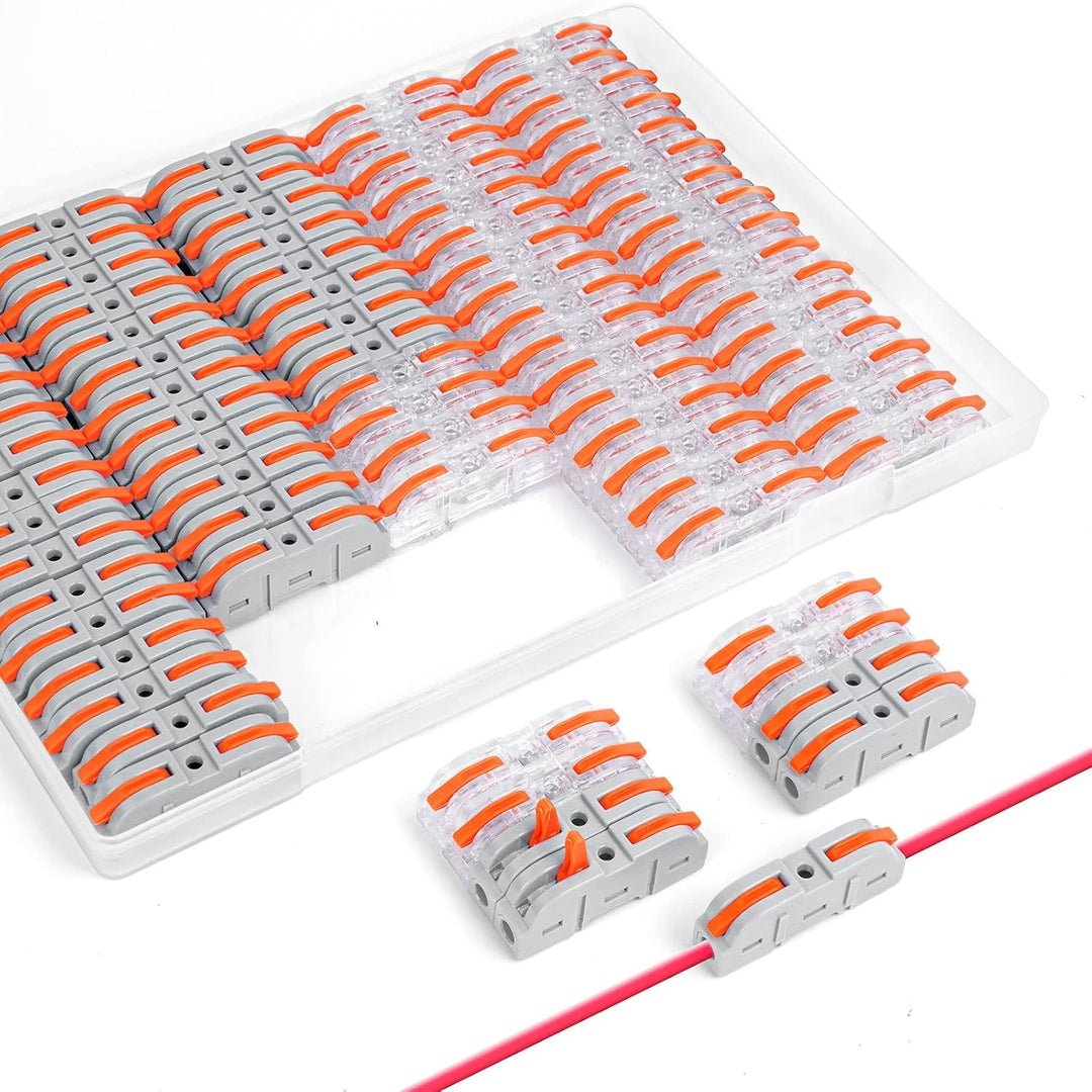 Flintronic Kabelverbinder, Verbindungsklemmen, 80 Stück SPL-1 Klemme mit Betätigungshebel, Leiter ,