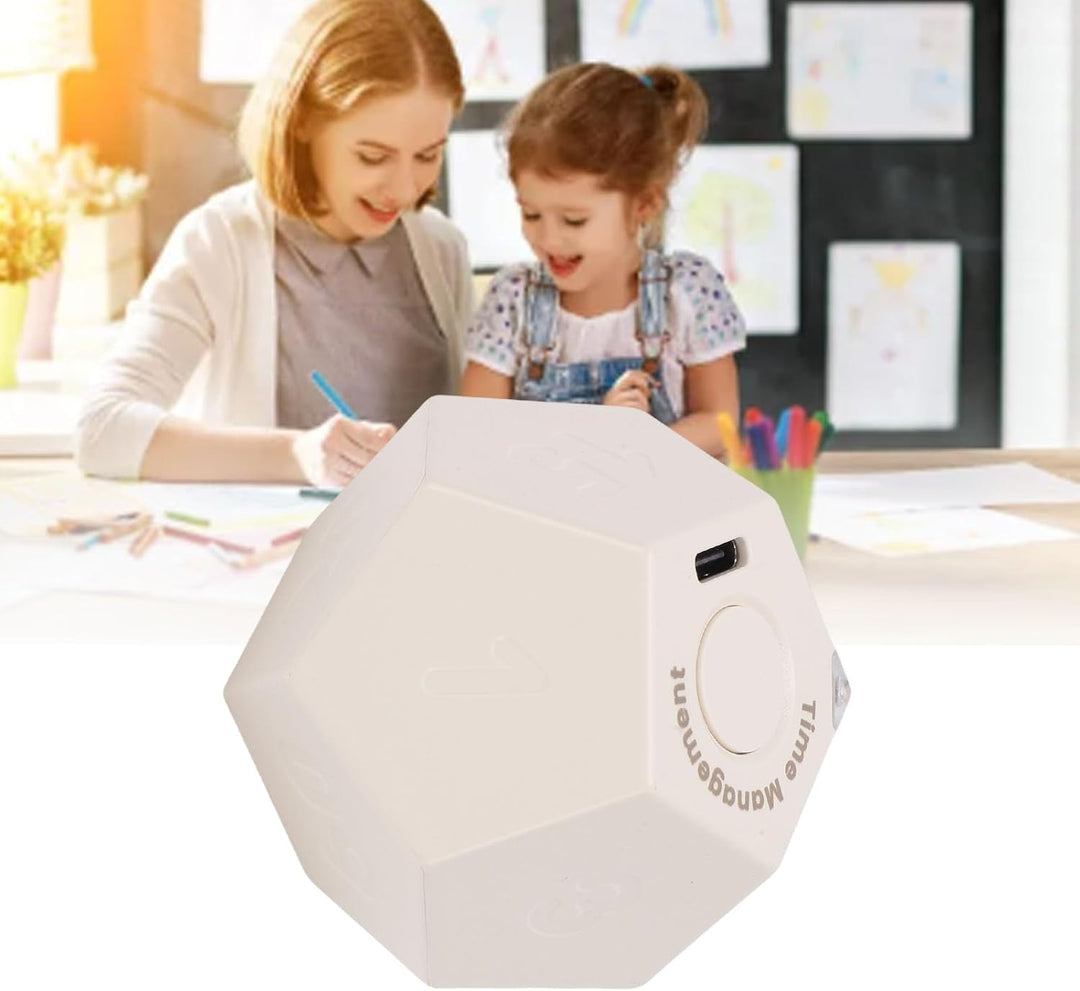 12 seitiger Würfel Timer, Rotierender Würfel, Multifunktionaler Wiederaufladbarer Timer, Visueller F