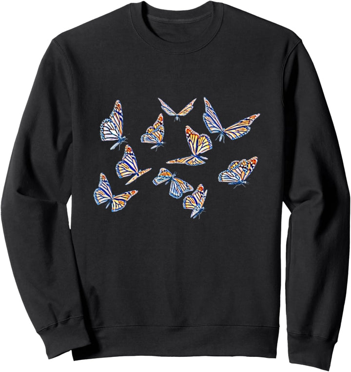Schmetterling bunte Falter Motiv Insekten Schmetterlinge Sweatshirt