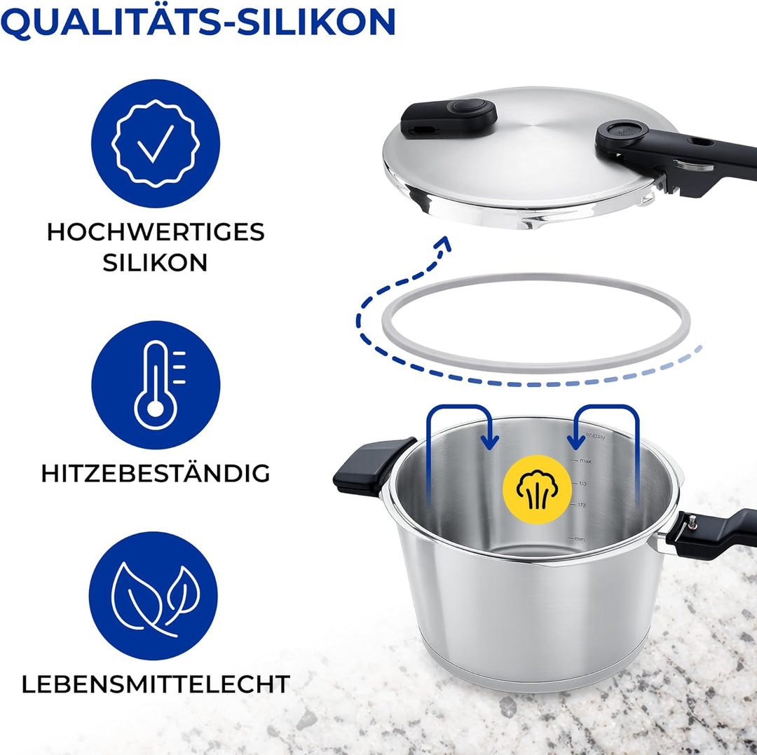 Dichtung Schnellkochtopf Ø 26 cm mit Originalcode 038-667-00-205/0 3868700205 für Fissler Beispiel B