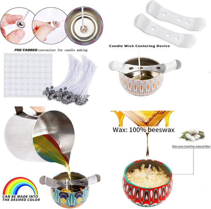 MULEVIP Kerzen Selber Machen Set,DIY Kerzenherstellung Zubehör,Duftkerze Geschenke Set Einschliessli