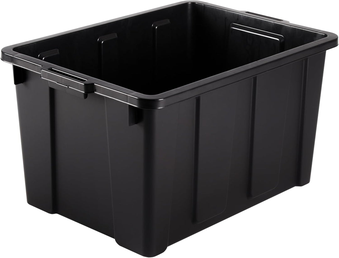 Iris Ohyama Heavy Duty Organisation Boxes, 68L, 4er-Set, Rot, Gross, Robust, Stapelbar, Aufbewahrung