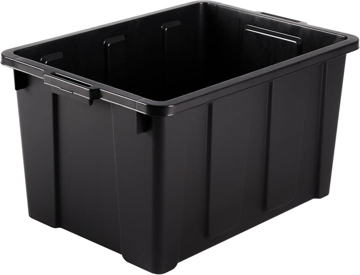 Iris Ohyama Heavy Duty Organisation Boxes, 68L, 4er-Set, Rot, Gross, Robust, Stapelbar, Aufbewahrung