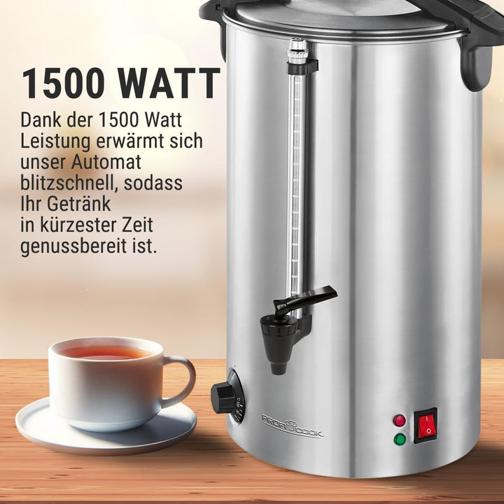 ProfiCook PC-HGA 1196 Heissgetränkeautomat, zum Erhitzen und Warmhalten von z.B. Glühwein/Kaffee/Tee
