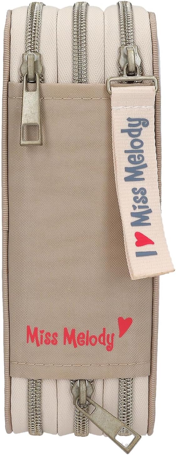 Depesche 13341 Miss Melody 3 Fach Federtasche Poppy Sand