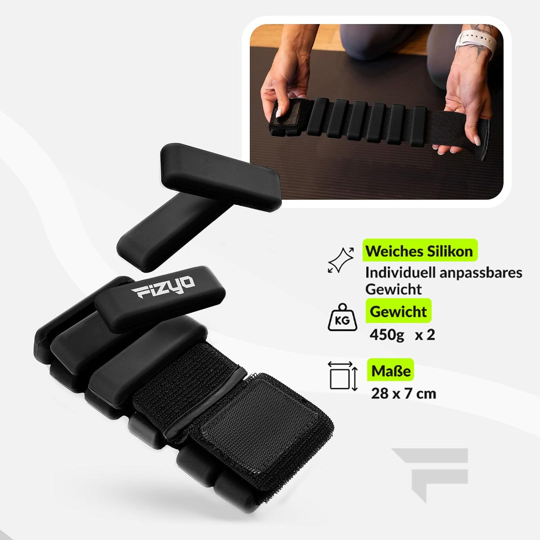 Fizyo Verstellbare Handgelenkgewichte – Set mit 2 Stück Langlebiges tragbares Handgelenk- und Knöche
