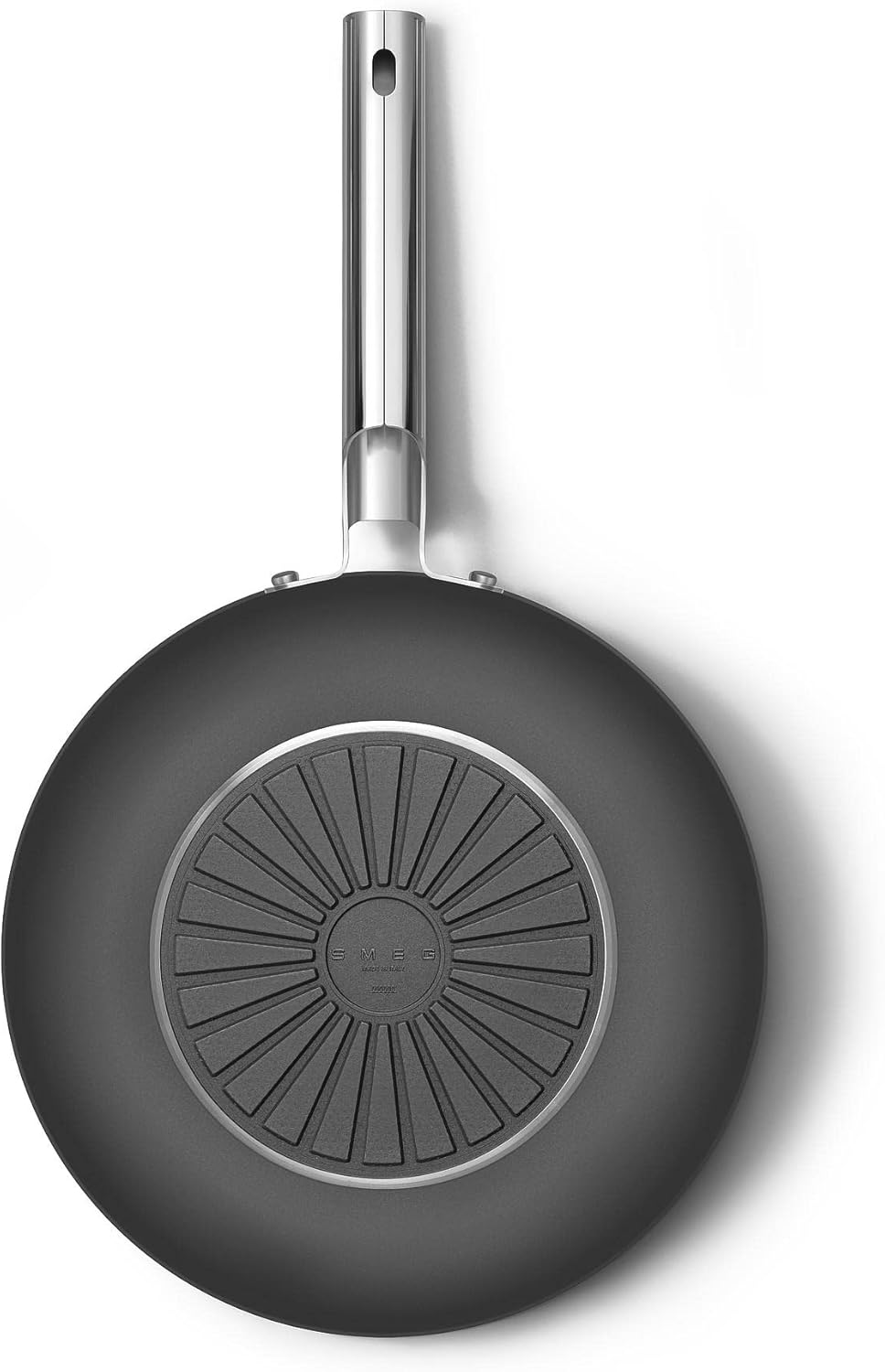 Smeg, CKFW3001BLM, Antihaft-Wok, Durchmesser 30 cm, ergonomischer Edelstahlgriff, für alle Herdarten