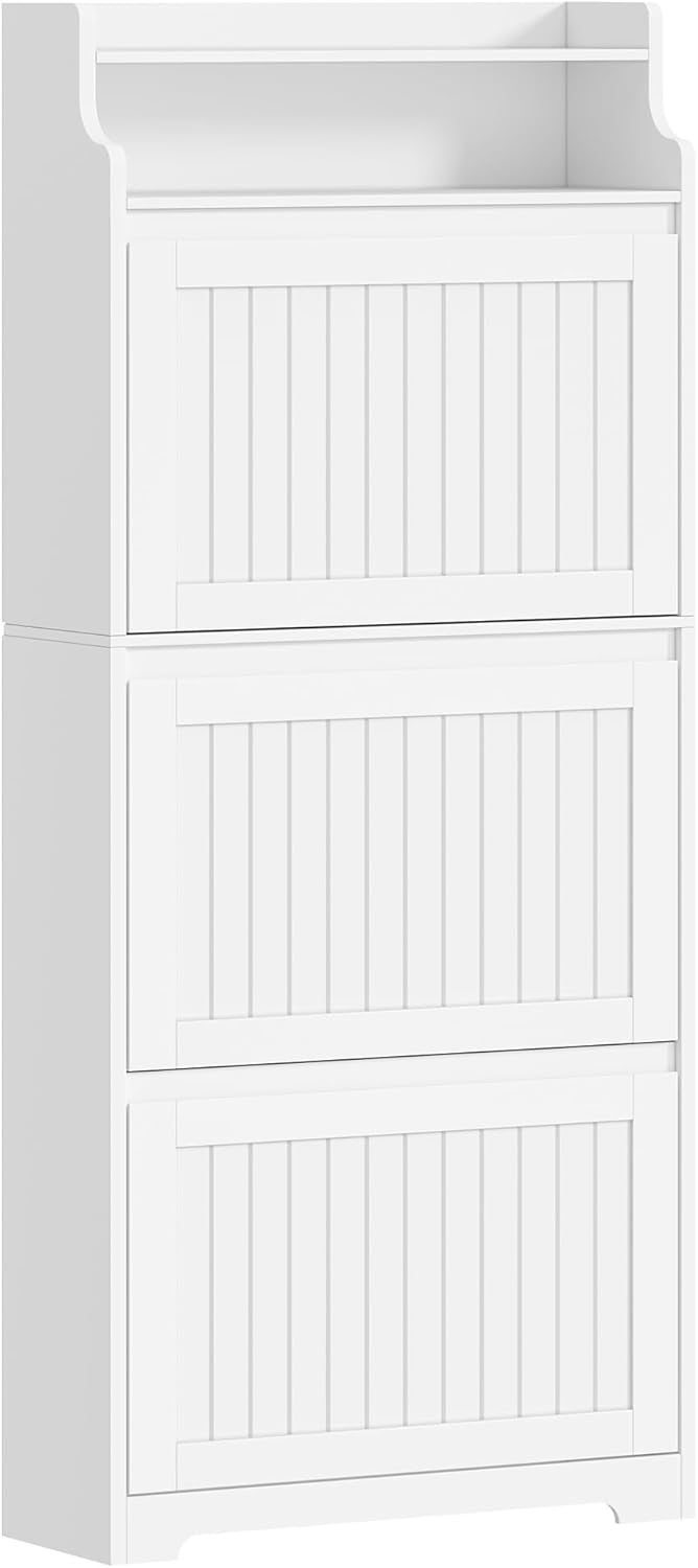 Hzuaneri Schuhschrank, Schuhregal Schuhkipper Schmal, Schuhkommode, Verstellbar, Schuhaufbewahrung f