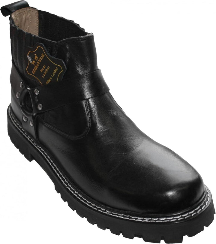 German Wear Motorradstiefel Herren stilvolle Western-Rider-Chopper-Stiefel – echte Lederstiefel, was