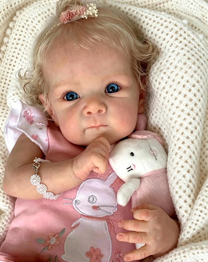 Zero pam Reborn Baby Vollsilikon Lebensecht,Reborn Baby Mädchen, 48CM Lebensechte Babypuppen Wie Ech