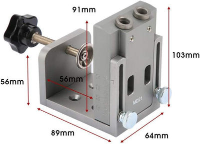 Mini Pocket Hole Jig Kit Manuelle Werkzeugsätze Aluminiumlegierung Locher Griff Fixture Kit für Holz