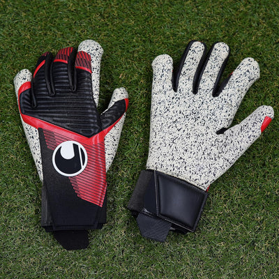 uhlsport Unisex Jugend Powerline Supergrip+ Hn Fussball Torwarthandschuhe 7 schwarz/rot/weiss, 7 sch