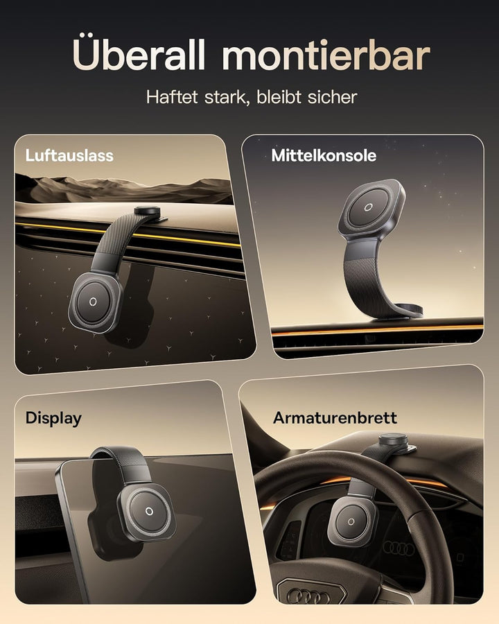 Baseus C03 Handyhalterung Auto Magnet, 360° drehbar Magnetische Magsafe Handy Halterung Auto mit Bie