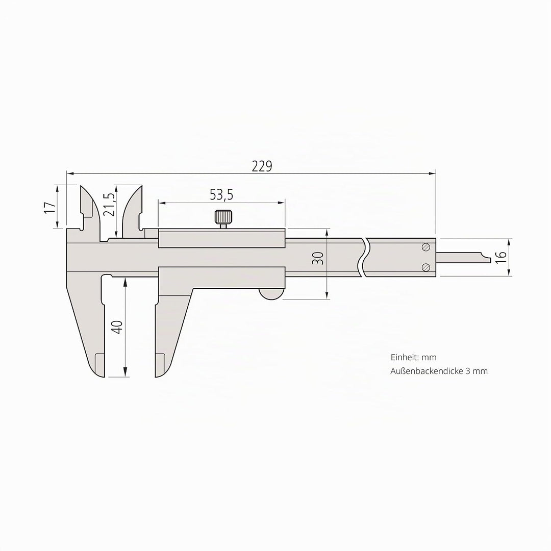 Mitutoyo MIT530-312 Schieblehre, hohe Genauigkeit, Messbereich 0-150 mm Standard, Standard