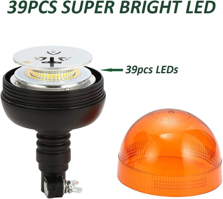 D-TECH 12/24V LED Warnlicht Stroboskoplicht Blinklichter Frontblitzer Rundumleuchte Amber Notlicht-L