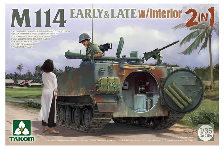 Takom TAK2154 2154 M114 Early & Late mit Interior 2in1 1:35 - Modellbau