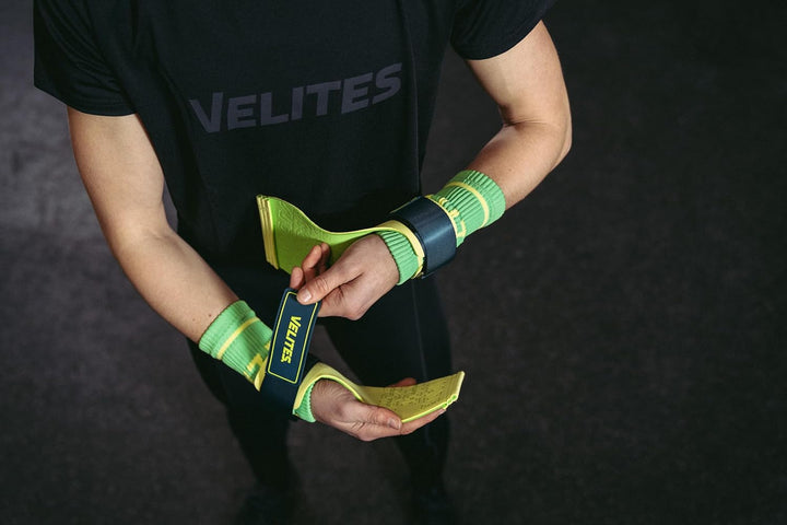 Velites | Handgrips Quad Pro + handgelenkbandage | Gleichgewicht zwischen Flexibilität, Komfort und