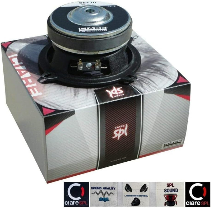 1 SUBWOOFER CIARE CS130 CS 130 mit 30+30 watt rms und 90+90 watt max 5" 13,00 cm 130 mm dvc doppelsp