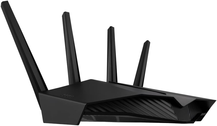 Asus RT-AX82U Gaming Router (Ai Mesh WLAN System, Aura RGB, WiFi 6 AX5400, Gaming Engine, Gigabit, 1