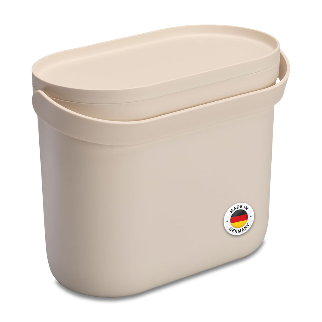 GARANTIA NOVA Biomülleimer Küche 8L Sandbeige Geruchsdichter Komposteimer | für Küchenabfälle Kleine