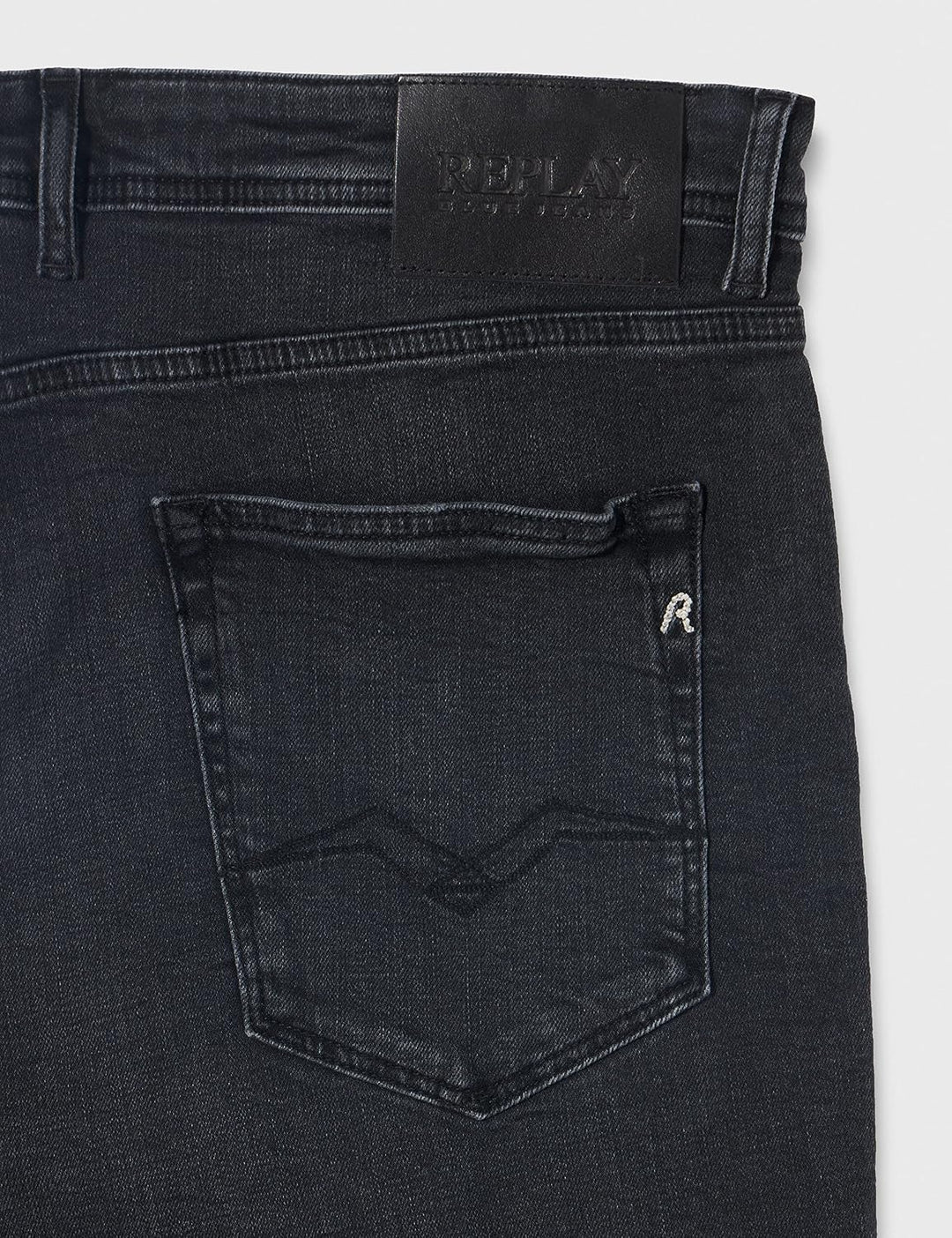 Replay Herren Jeans Shorts Grover Straight-Fit Bio 36W Dark Grey 097, 36W Dark Grey 097