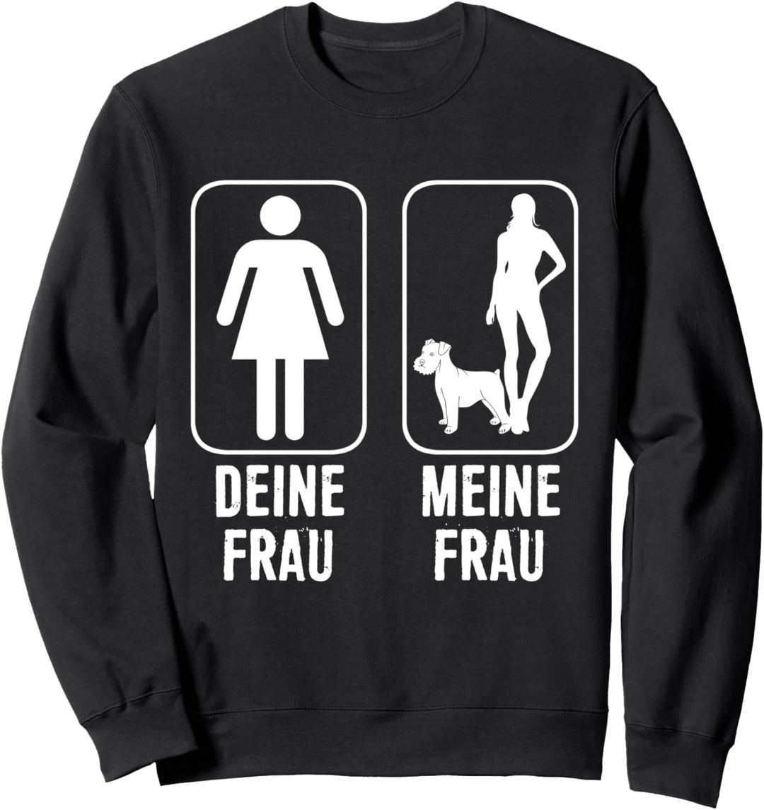 Hund Schnauzer Deine Frau Meine Frau Geschenk Sweatshirt