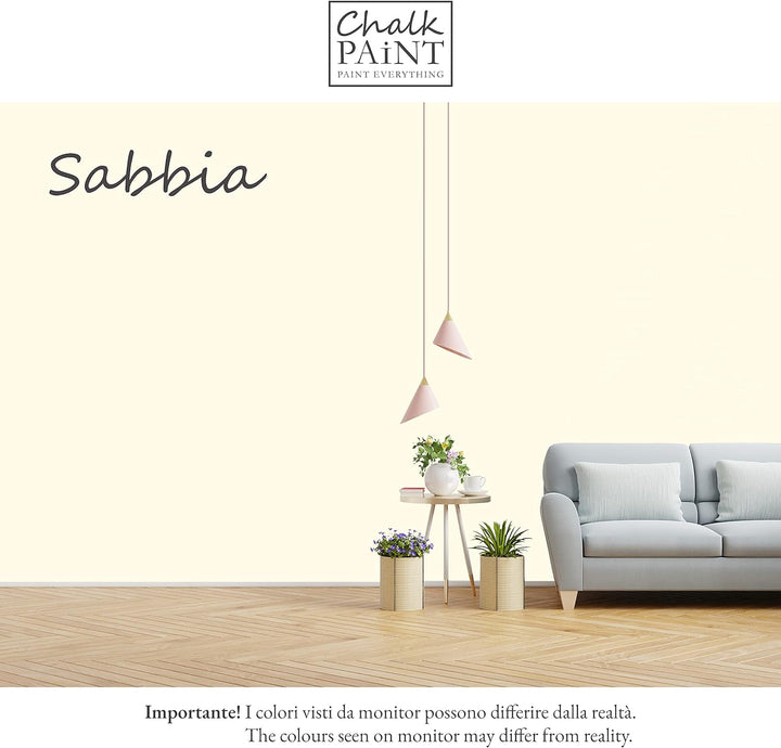 Chalk Paint Everything® Sabbia Kreidefarbe Wasserbasis für Alle Oberflächen einfach zu verarbeiten o