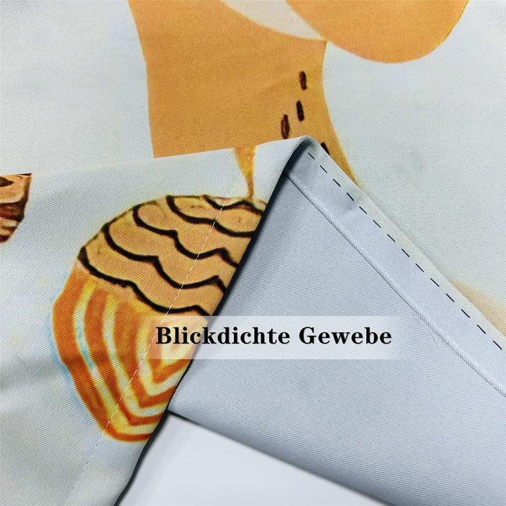 Kinder Vorhänge Herbst Dschungel-Tiere Ösen Gardinen mit Blickdichte Thermo Vorhang Kälteschutz Blac