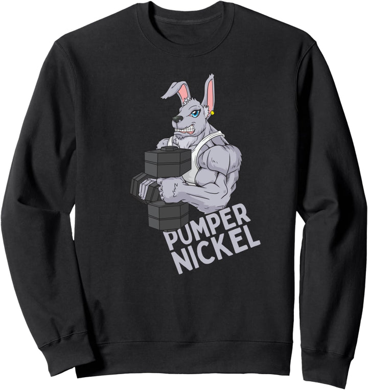 Lustiges Pumpernickel Workout Kaninchen Fitness Gym Sweatshirt