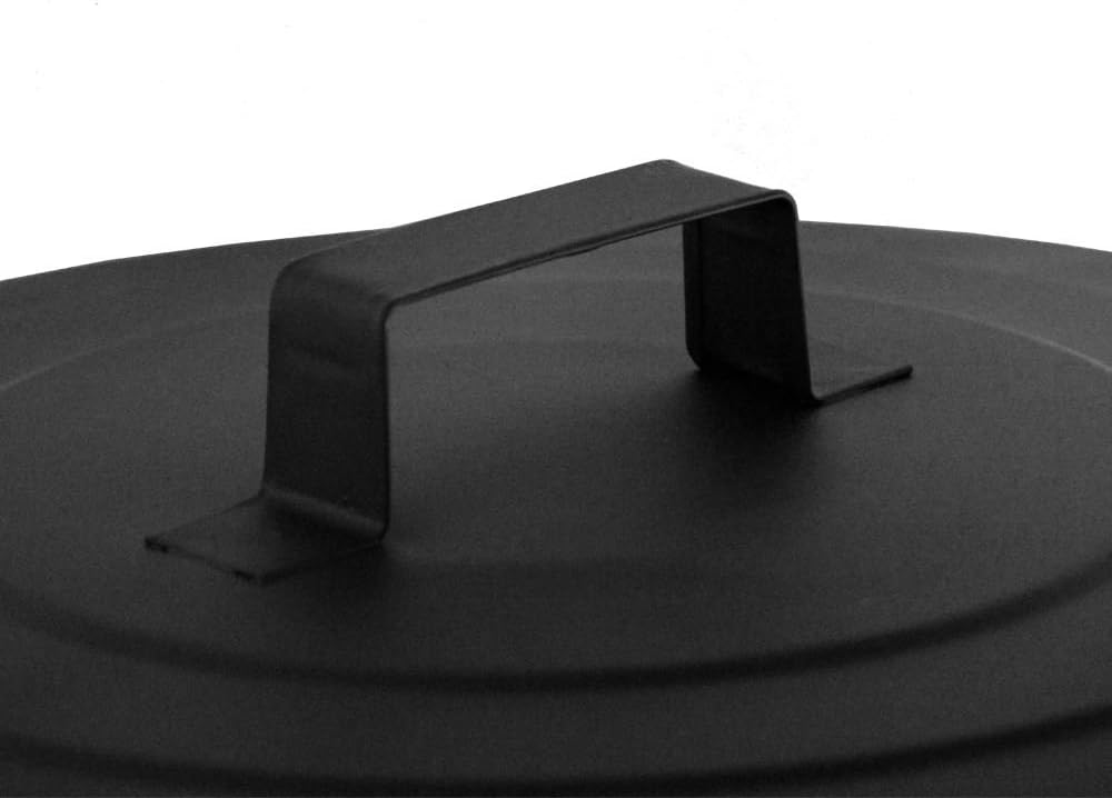 Home Discount® Ascheneimer, Kohle-/Holz-Eimer mit Deckel, schwarz