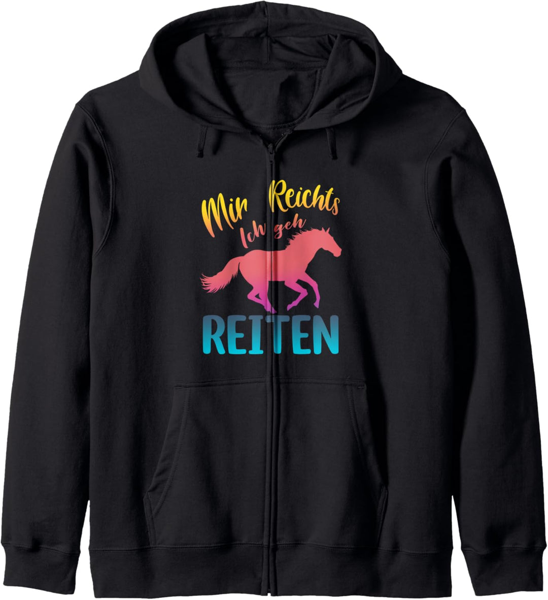 Mir reichts ich geh reiten Friese Jungs Pony Spruch Pferdle Kapuzenjacke