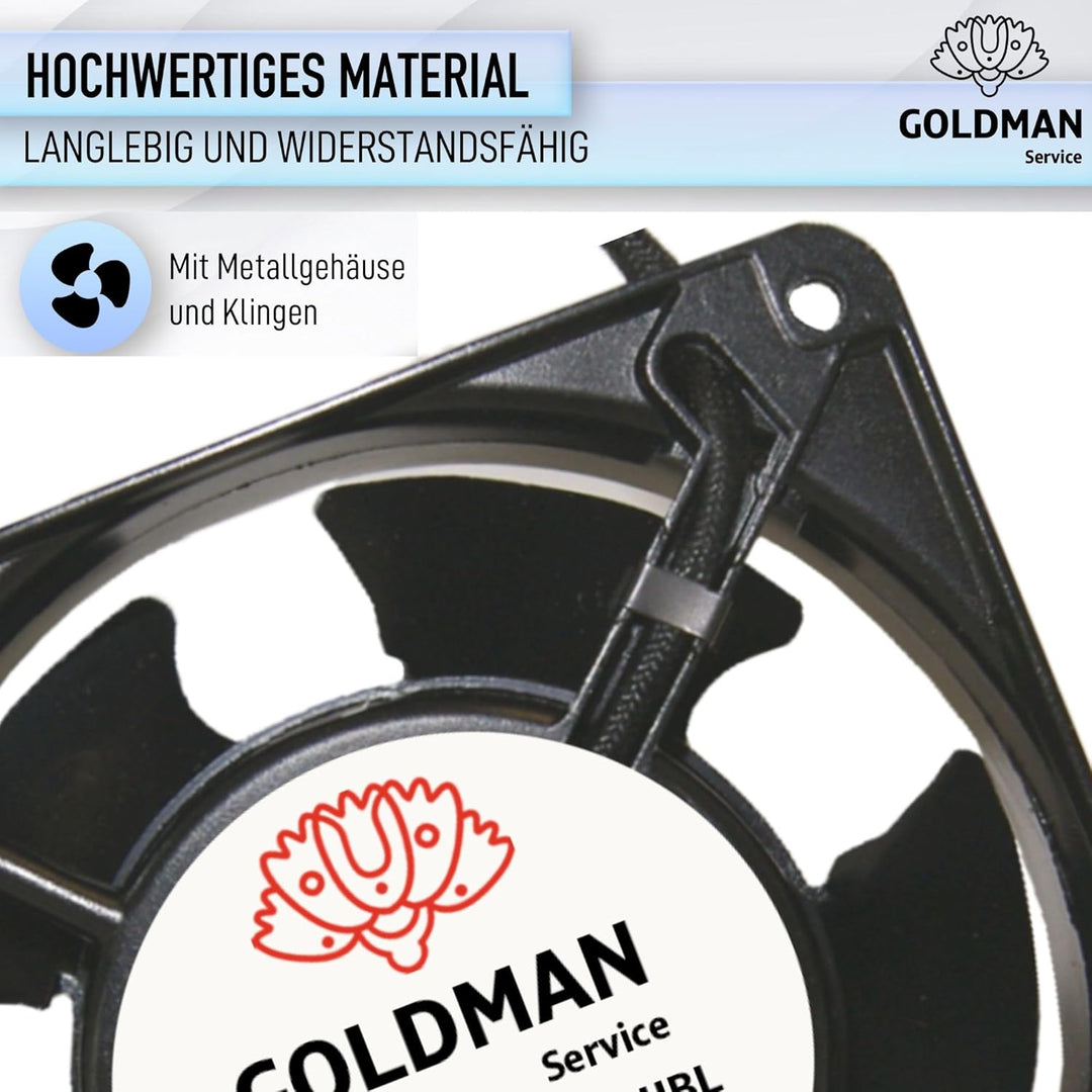 GOLDMAN SERVICE – Hochtemperatur-Axialventilator für einsteckbare Kaminkassette | Leise mit leistung