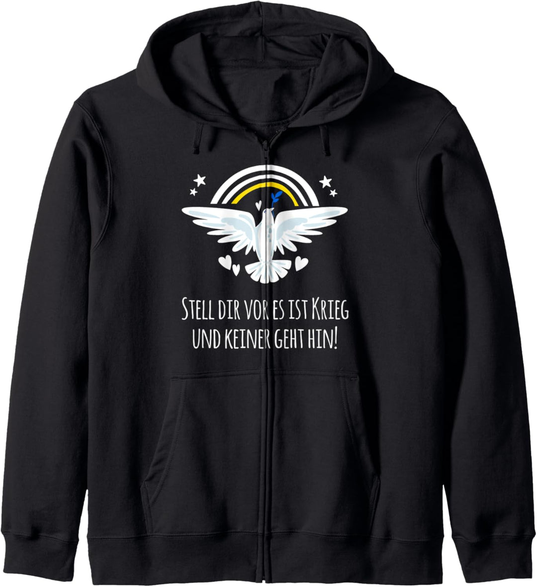 Krieg Ukraine Solidarität Frieden Friedenstaube Kapuzenjacke