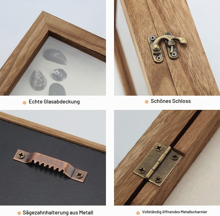 TJ.MOREE Blumen Grosse Schattenbox Vitrine Rahmen mit Glasfenstertür Bilderrahmen Hochzeitsstrauss E