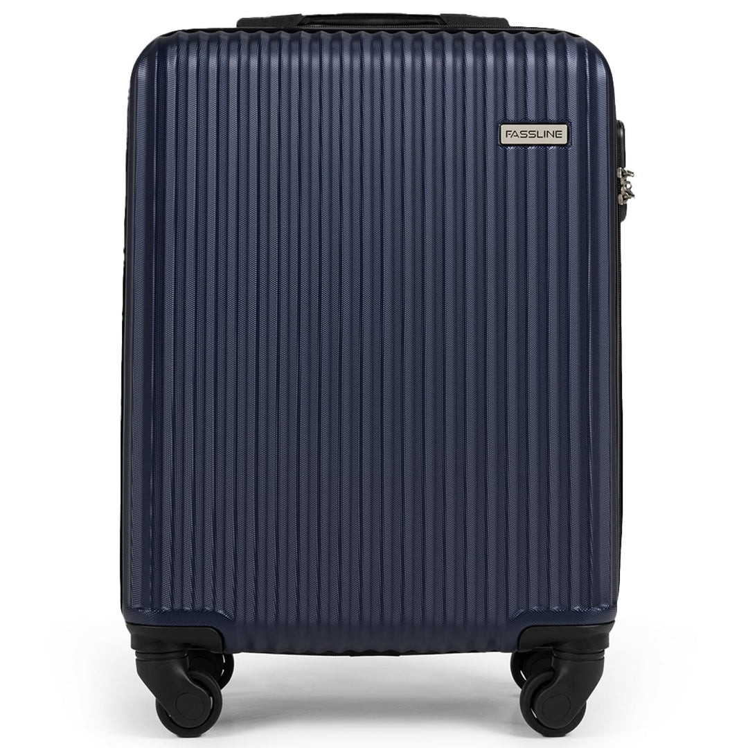 FASSLINE Kabinenkoffer 55x39x20 cm, 36l, Reisekoffer Handgepäck, Hartschale aus ABS, Vier 360°-Spinn