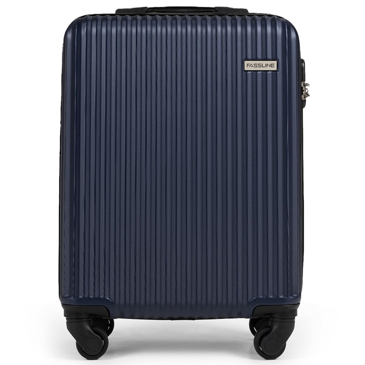 FASSLINE Kabinenkoffer 55x39x20 cm, 36l, Reisekoffer Handgepäck, Hartschale aus ABS, Vier 360°-Spinn