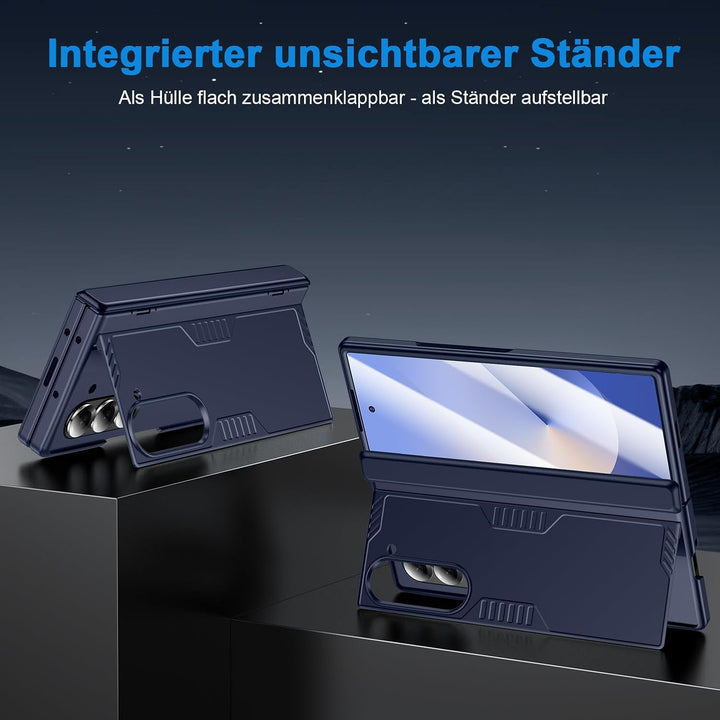 spoovcto für Samsung Galaxy Z-Fold-6 Hülle: HD Displayschutzfolie, Versteckter Ständer, Scharniersch