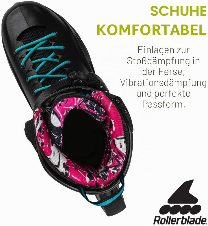 Rollerblade Damen Rb Cruiser Inlineskate 240 Black/Aqua, 250