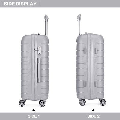 Kono Handgepäck-Set 2tlg Kleiner Kabinenkoffer mit Kosmetikkoffer Beautycase Polypropylen Trolley Ko