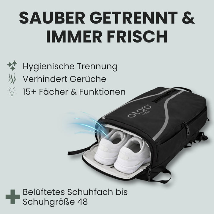 Otaro Padel Tasche (35L) für 2 Padel Schläger und Padel Bälle | Deutsches Unternehmen | Innovative R